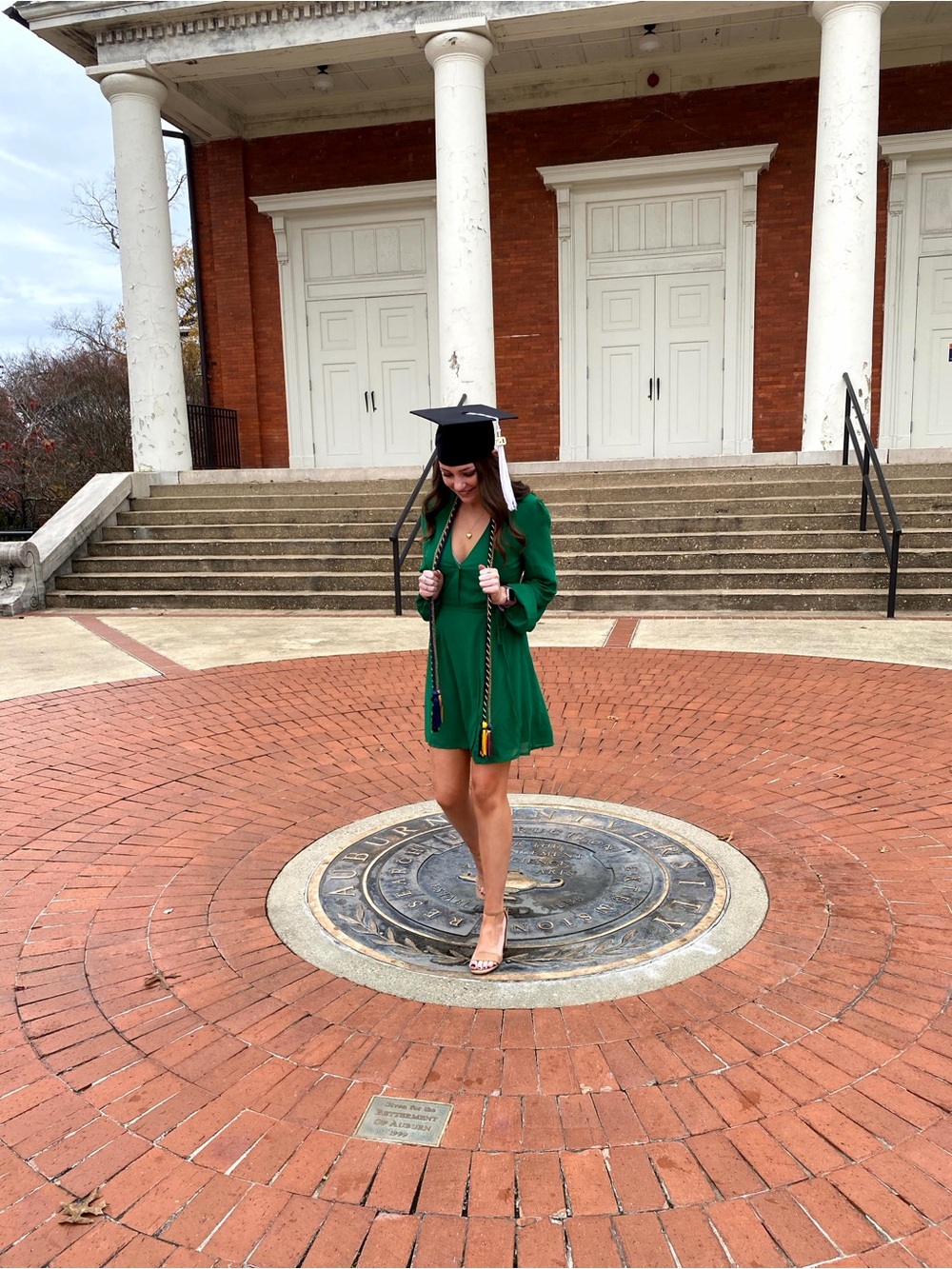Tobi Emerald Green Long-Sleeve Wrap Dress